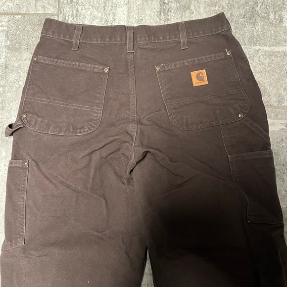 Carhartt Utility Double Knee Work Pant Loose Original Fit Dark Brown SZ 33W 30L - Picture 8 of 10